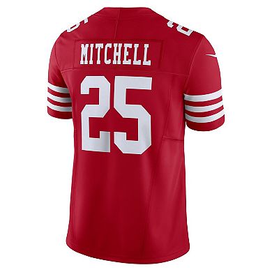 Men's Nike Elijah Mitchell Scarlet San Francisco 49ers Vapor F.U.S.E. Limited  Jersey