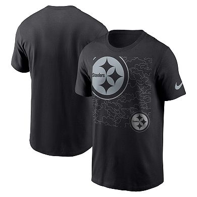 Men's Nike Black Pittsburgh Steelers RFLCTV T-Shirt