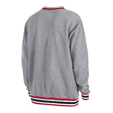 Men's New Era  Heather Gray Chicago White Sox Throwback Classic Pullover Sweatshirt