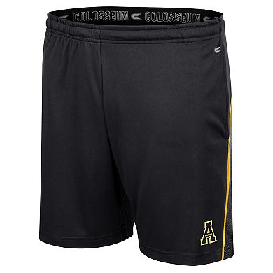 Men's Colosseum Black Appalachian State Mountaineers Laws of Physics Shorts