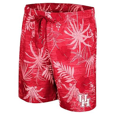 Men's Colosseum Red Houston Cougars What Else is New Swim Shorts