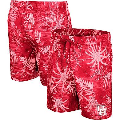 Men's Colosseum Red Houston Cougars What Else is New Swim Shorts