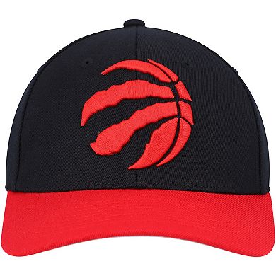 Men's Mitchell & Ness Black/Red Toronto Raptors MVP Team Two-Tone 2.0 Stretch-Snapback Hat