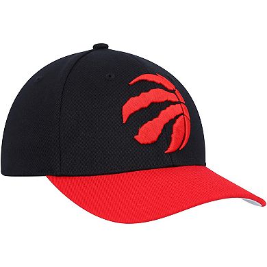 Men's Mitchell & Ness Black/Red Toronto Raptors MVP Team Two-Tone 2.0 Stretch-Snapback Hat