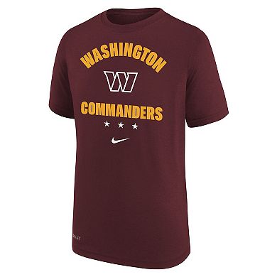Youth Nike Burgundy Washington Commanders Team Athletic Performance T-Shirt