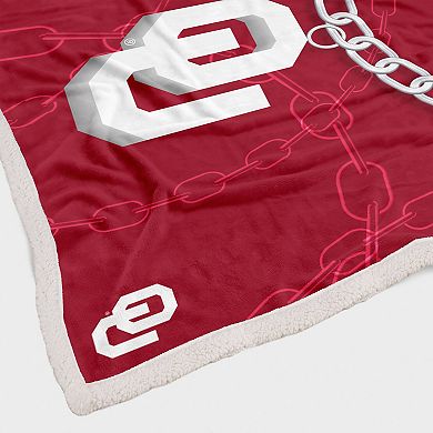 Oklahoma Sooners 60'' x 80'' Fan Chain Flannel Sherpa Blanket