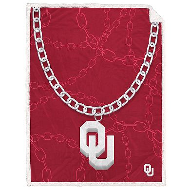 Oklahoma Sooners 60'' x 80'' Fan Chain Flannel Sherpa Blanket