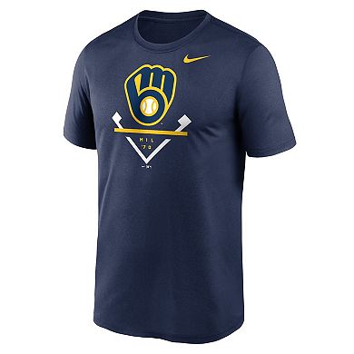 Men's Nike Navy Milwaukee Brewers Icon Legend T-Shirt