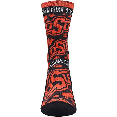 Unisex Rock Em Socks Oklahoma State Cowboys Allover Logo & Paint Crew Socks