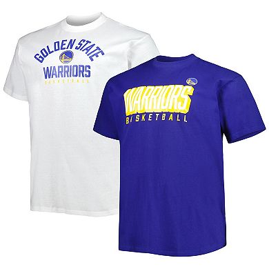 Men's Fanatics Branded Royal/White Golden State Warriors Big & Tall Two-Pack T-Shirt Set