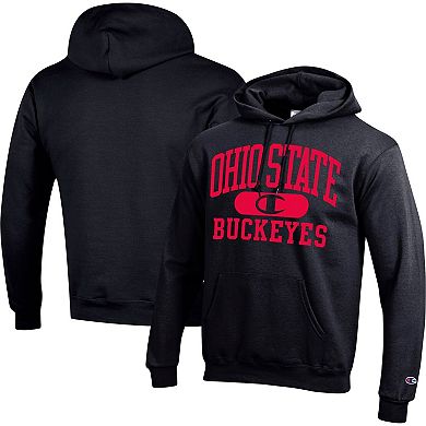 Men's Champion Black Ohio State Buckeyes Arch Pill Pullover Hoodie