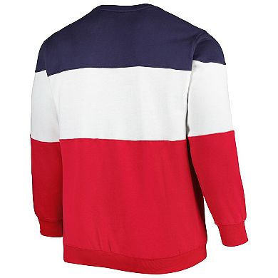 Men's Navy/Red Boston Red Sox Big & Tall Pullover Sweatshirt