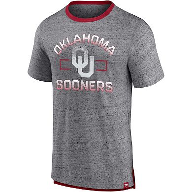 Men's Fanatics Branded Heathered Gray Oklahoma Sooners Personal Record T-Shirt