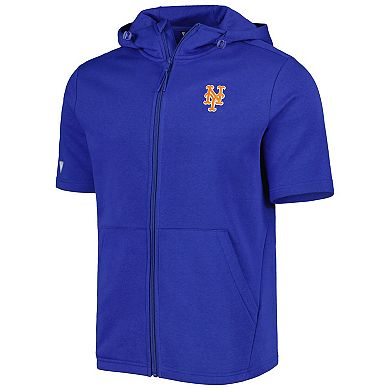 Men's Levelwear Royal New York Mets Recruit Full-Zip Short Sleeve Hoodie