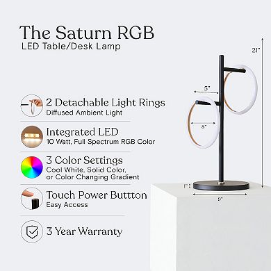 Brightech Saturn 21" Color Changing Led Table Lamp