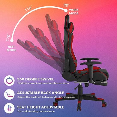 Doris Game Chair Swivel, Adjustable Back Angle, Seat Height and Armrest