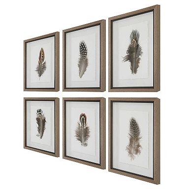 Uttermost Birds Of A Feather Framed Prints 6-Piece Set