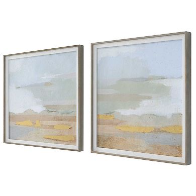 Uttermost 2-Piece Abstract Coastline Framed Prints 