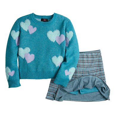 Girls 7-16 IZ Byer 2-Piece Sweater & Skirt with Under Short