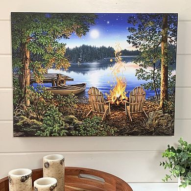 Blue and Green Lakeside Wall Art Decor 18" x 24"