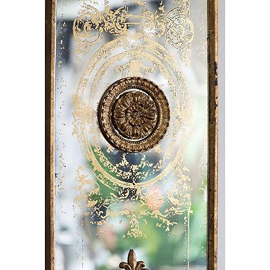 Set of 2 Bronze and White Doorways Mirrored Wall Art Decor 47.75" x 15.75"