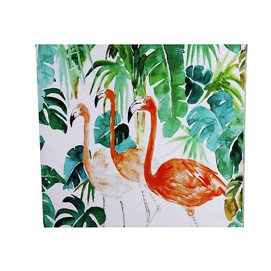 Set of 2 Pink and Green Botanical Flamingos Printed Rectangular Wall Art Decor 47" x 31.5"