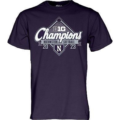 Blue 84  Purple Northwestern Wildcats 2023 Big Ten Softball Regular Season Champions T-Shirt