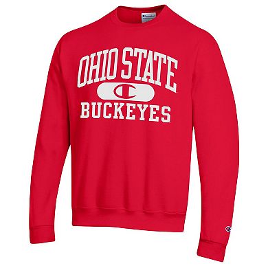 Men's Champion Scarlet Ohio State Buckeyes Arch Pill Sweatshirt