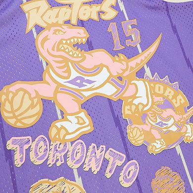 Men's Mitchell & Ness Vince Carter Purple Toronto Raptors Swingman Sidewalk Sketch Jersey