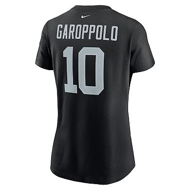 Women's Nike Jimmy Garoppolo Black Las Vegas Raiders Player Name & Number T-Shirt