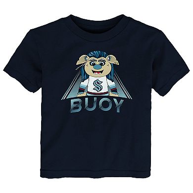 Toddler Deep Sea Blue Seattle Kraken Mascot Callout T-Shirt