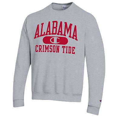 Men's Champion Heather Gray Alabama Crimson Tide Arch Pill Sweatshirt