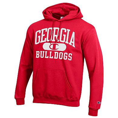 Men's Champion Red Georgia Bulldogs Arch Pill Pullover Hoodie