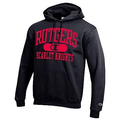 Men's Champion Black Rutgers Scarlet Knights Arch Pill Pullover Hoodie