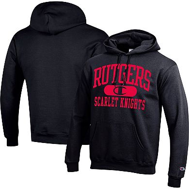 Men's Champion Black Rutgers Scarlet Knights Arch Pill Pullover Hoodie