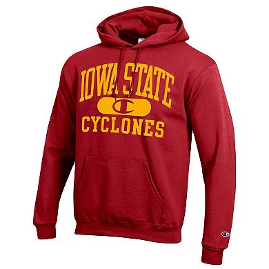 Men's Champion Cardinal Iowa State Cyclones Arch Pill Pullover Hoodie