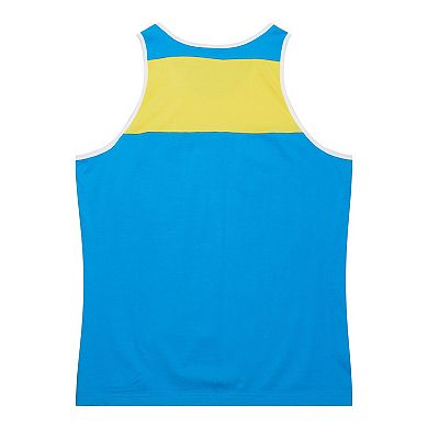 Men's Mitchell & Ness Powder Blue/Gold Los Angeles Chargers Gridiron Classics Heritage Colorblock Tank Top