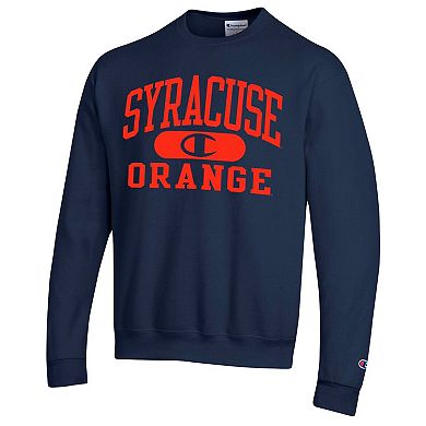 Men's Champion Navy Syracuse Orange Arch Pill Sweatshirt