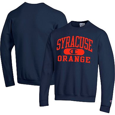 Men's Champion Navy Syracuse Orange Arch Pill Sweatshirt