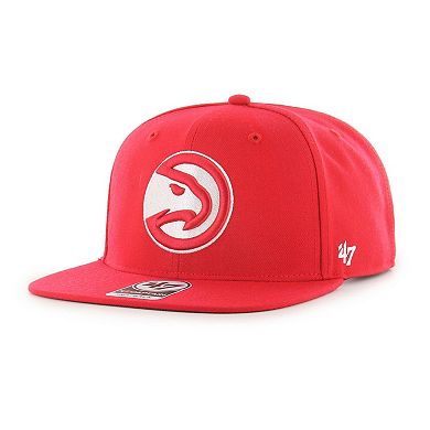 Men's '47  Red Atlanta Hawks Sure Shot Captain Snapback Hat