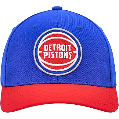 Men's Mitchell & Ness Blue/Red Detroit Pistons MVP Team Two-Tone 2.0 Stretch-Snapback Hat