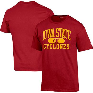 Men's Champion Cardinal Iowa State Cyclones Arch Pill T-Shirt