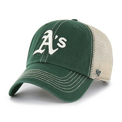 Men's '47 Green Oakland Athletics Trawler Clean Up Trucker Snapback Hat