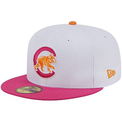 Men's New Era  White/Pink Chicago Cubs Wrigley Field 100th Anniversary 59FIFTY Fitted Hat