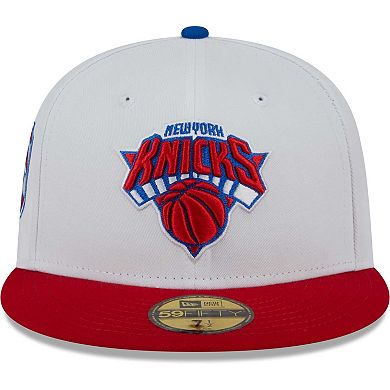 Men's New Era White/Red New York Knicks 59FIFTY Fitted Hat