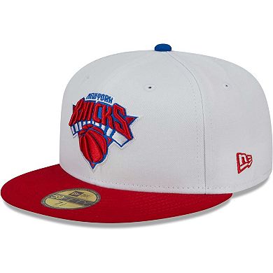 Men's New Era White/Red New York Knicks 59FIFTY Fitted Hat