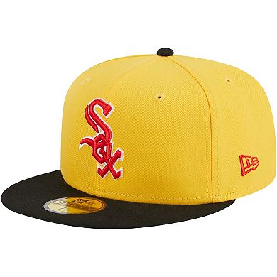 Men's New Era Yellow/Black Chicago White Sox Grilled 59FIFTY Fitted Hat