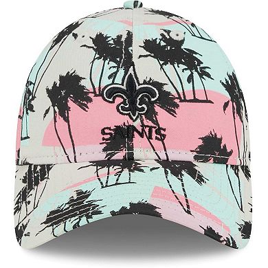 Women's New Era  Cream New Orleans Saints Retro Beachin 9TWENTY Adjustable Hat
