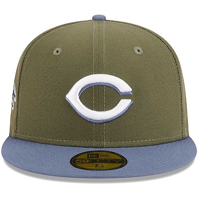 Men's New Era Olive/Blue Cincinnati Reds 59FIFTY Fitted Hat