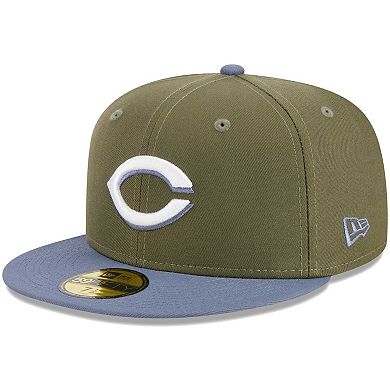 Men's New Era Olive/Blue Cincinnati Reds 59FIFTY Fitted Hat